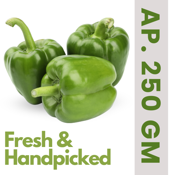 Fresh Green Capsicum (2 to 3 ps) (Approx. 250 gm)