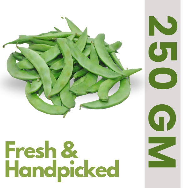 Fresh & handpicked Green Valor Beans (250 gm)